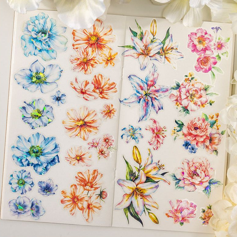 Shimmering floral pattern versatile PET Tape 6cm x 2m image 1