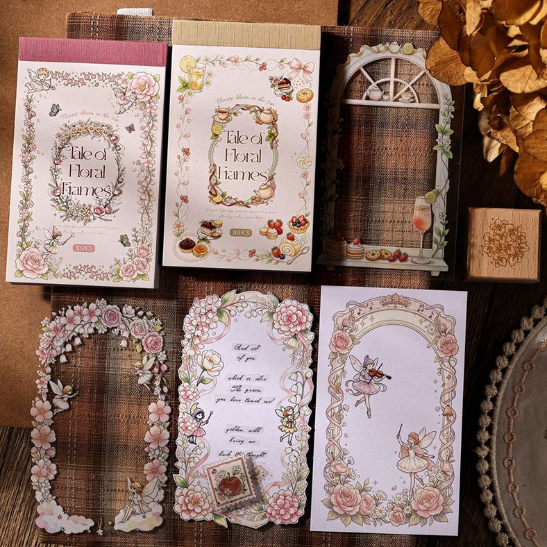 Floral Frame Story Series Sticker Book 4 Styles image 0