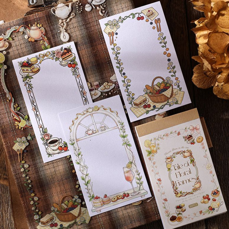 Floral Frame Story Series Sticker Book 4 Styles image 2