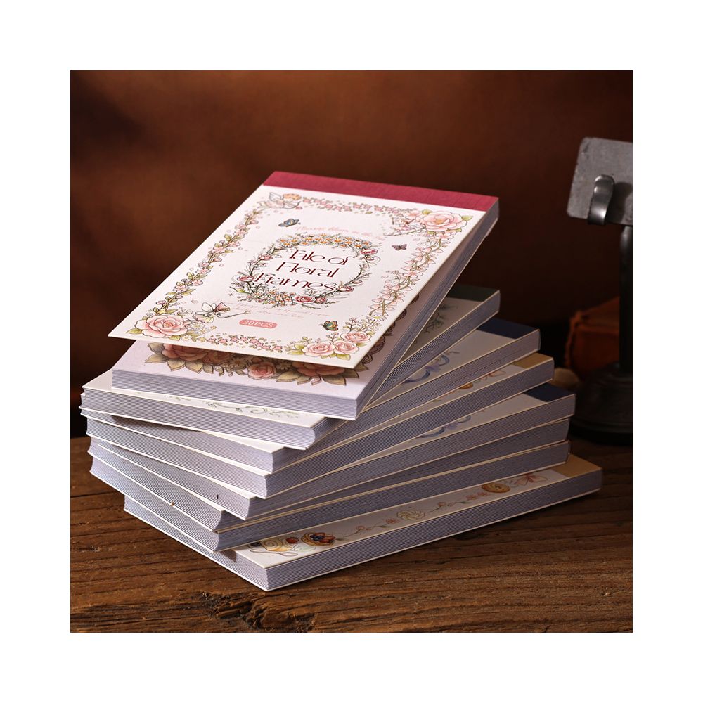 Floral Frame Story Series Sticker Book 4 Styles image 3