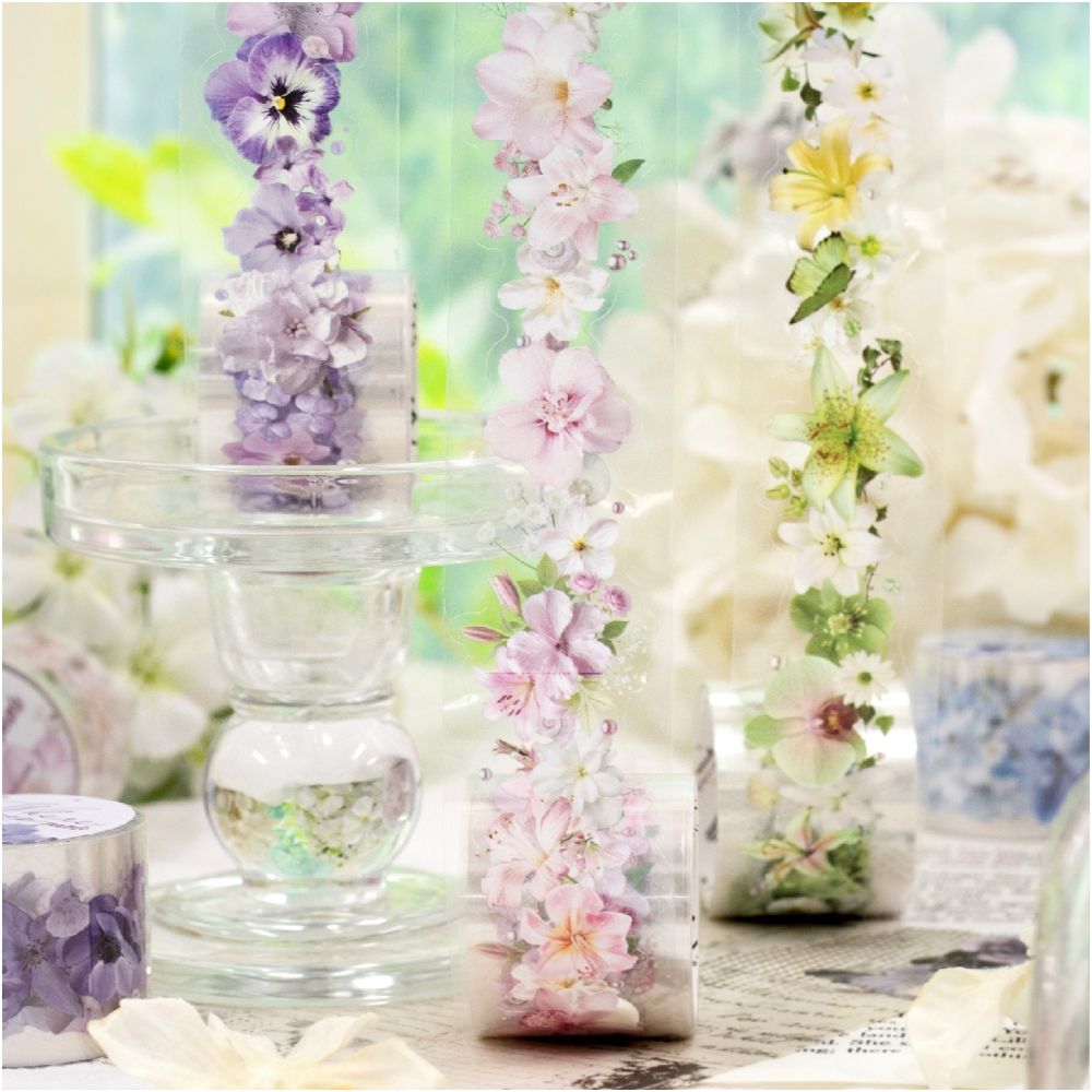 Floral Beads Series PET Tape 6 Designs 2cm x 2m image 0
