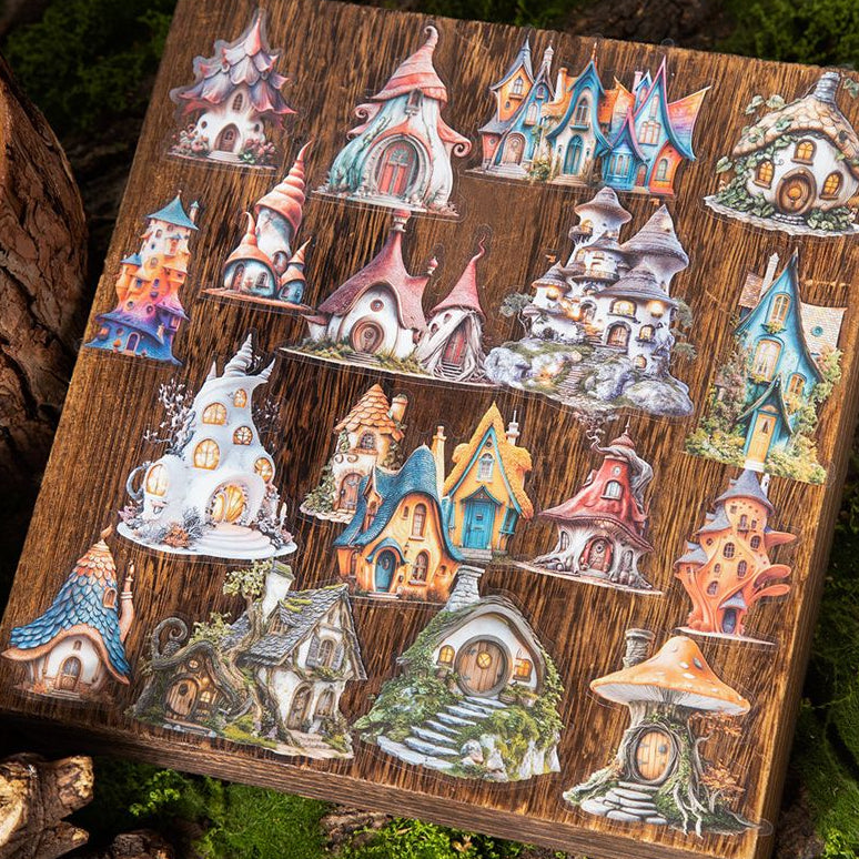 Fairy Tale House Series PET Stickers 6 Styles 16 pcs image 2