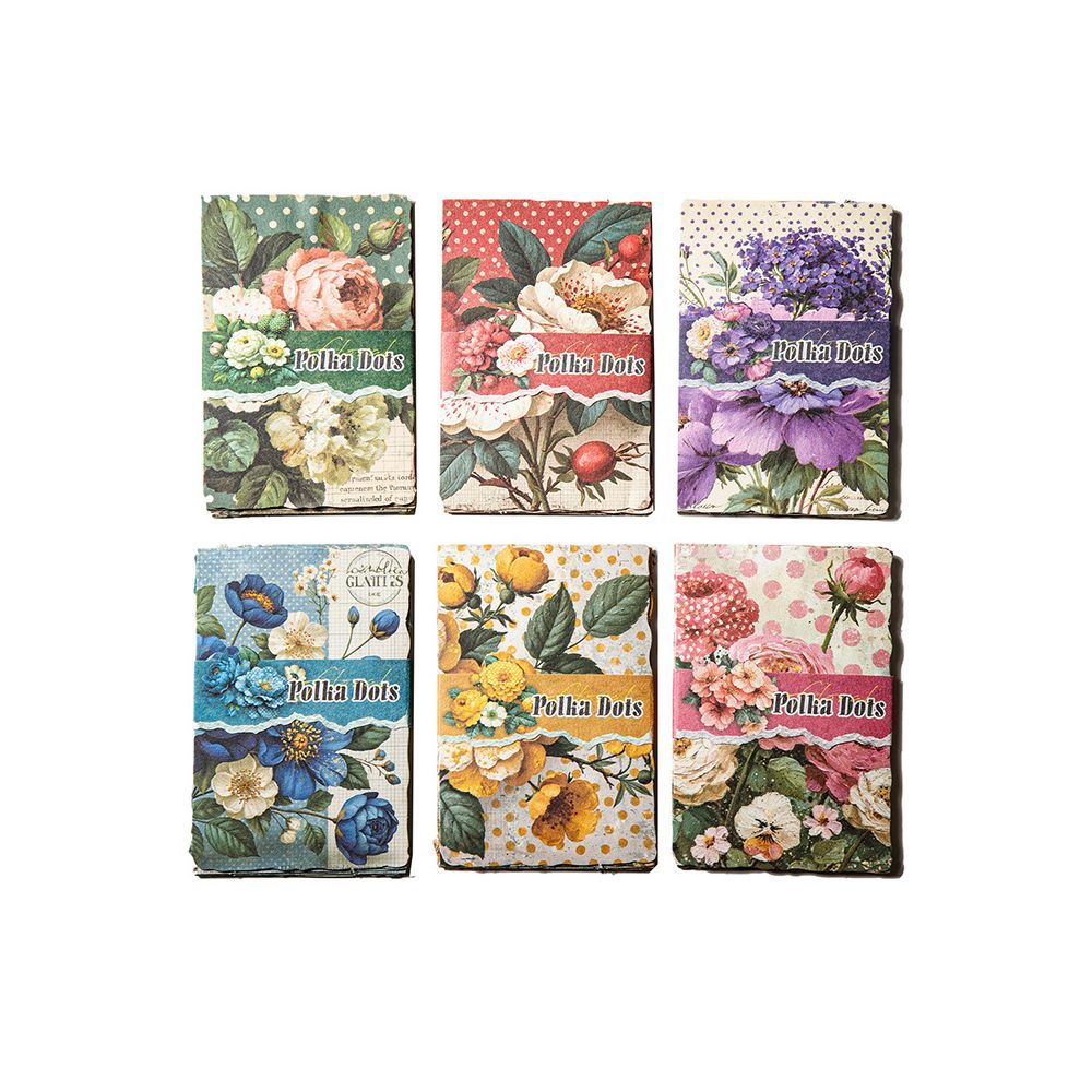 Floral Series Vintage Material Paper 6 Designs 30 Sheets image 4