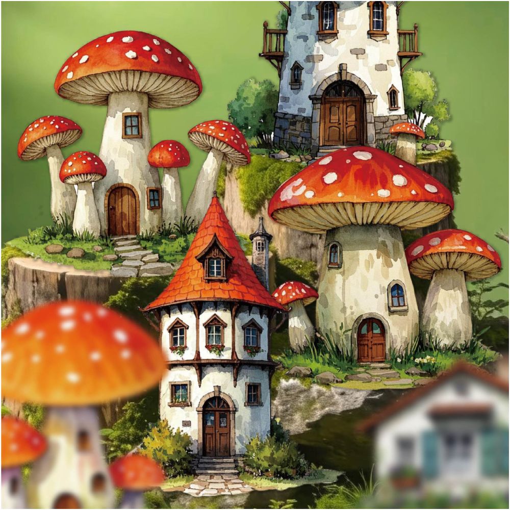 Dream House Series Paper Stickers 6 Styles 10 Sheets image 1