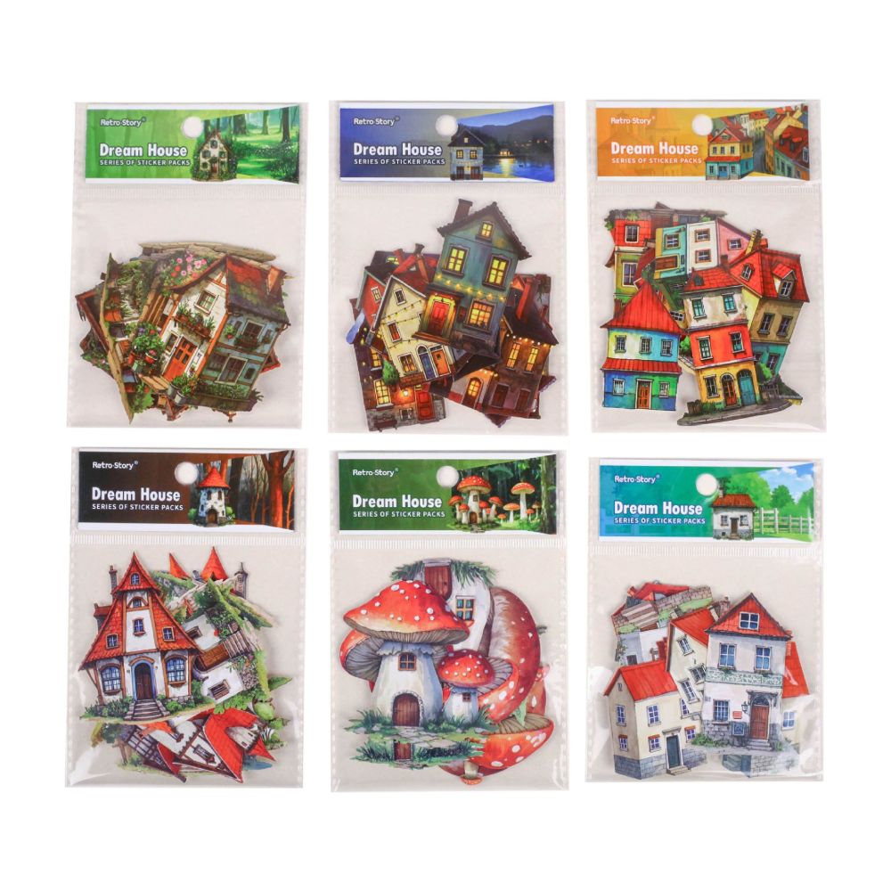 Dream House Series Paper Stickers 6 Styles 10 Sheets image 4