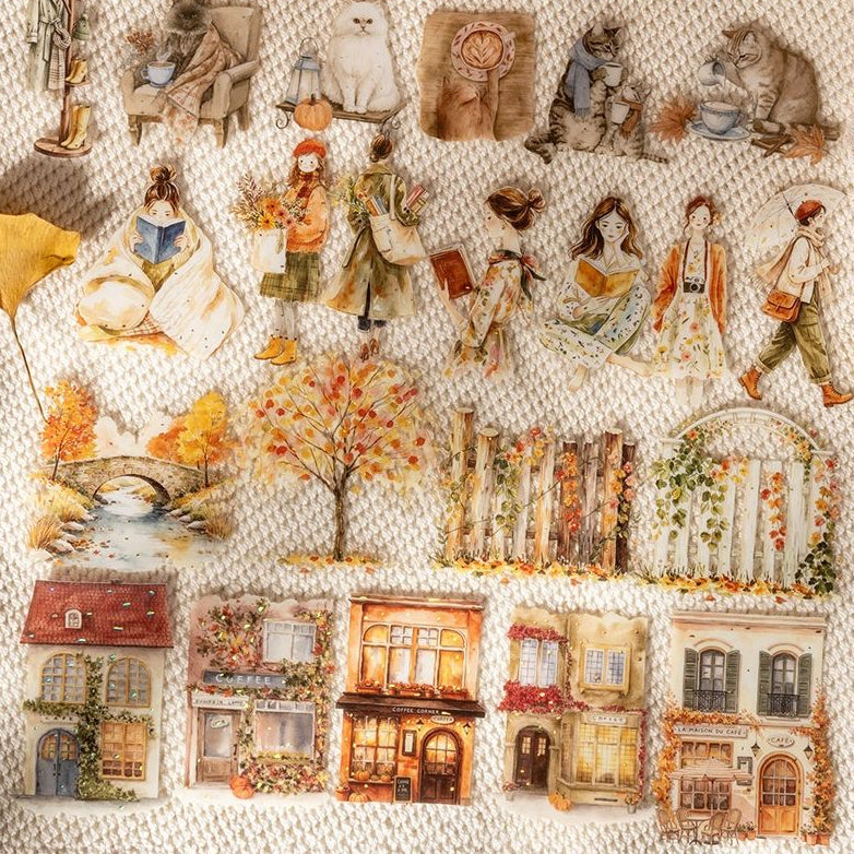 Caramel Warm Home Series PET Stickers 10 Sheets 6 Designs image 1