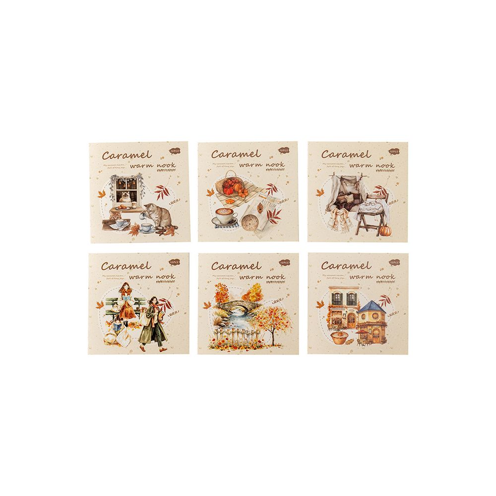 Caramel Warm Home Series PET Stickers 10 Sheets 6 Designs image 4