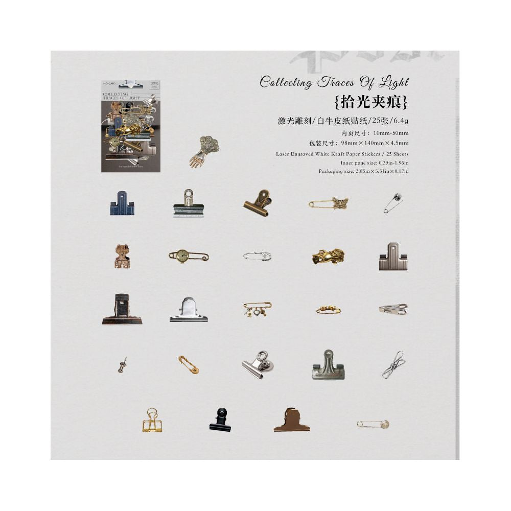 Vintage Display Room Series Paper Stickers 25 Sheets 4 Designs