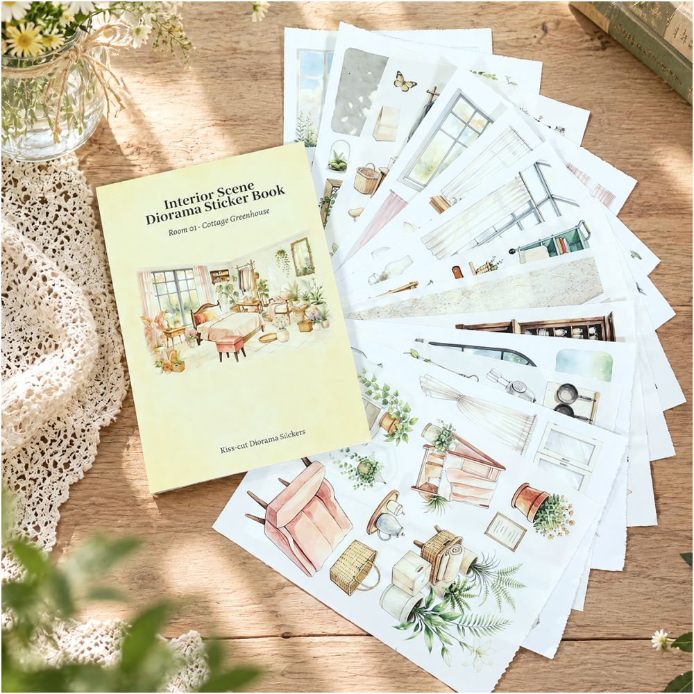 Interior Architecture Series Sticker book 20 Sheets 3 Styles image 2