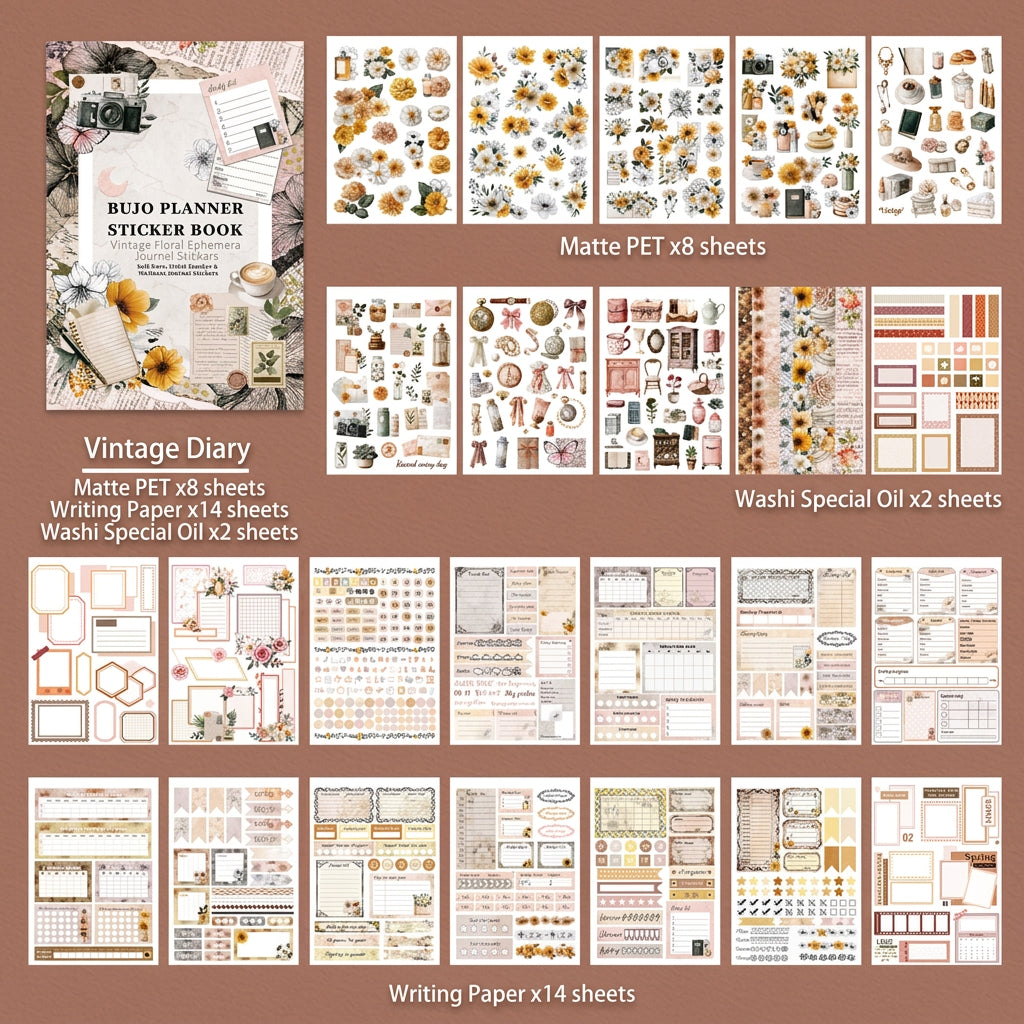 Planner Book Series Sticker Books 11 Styles