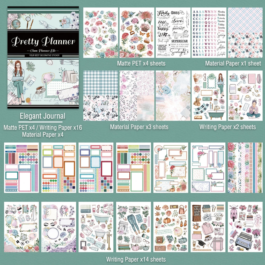 Planner Book Series Sticker Books 11 Styles