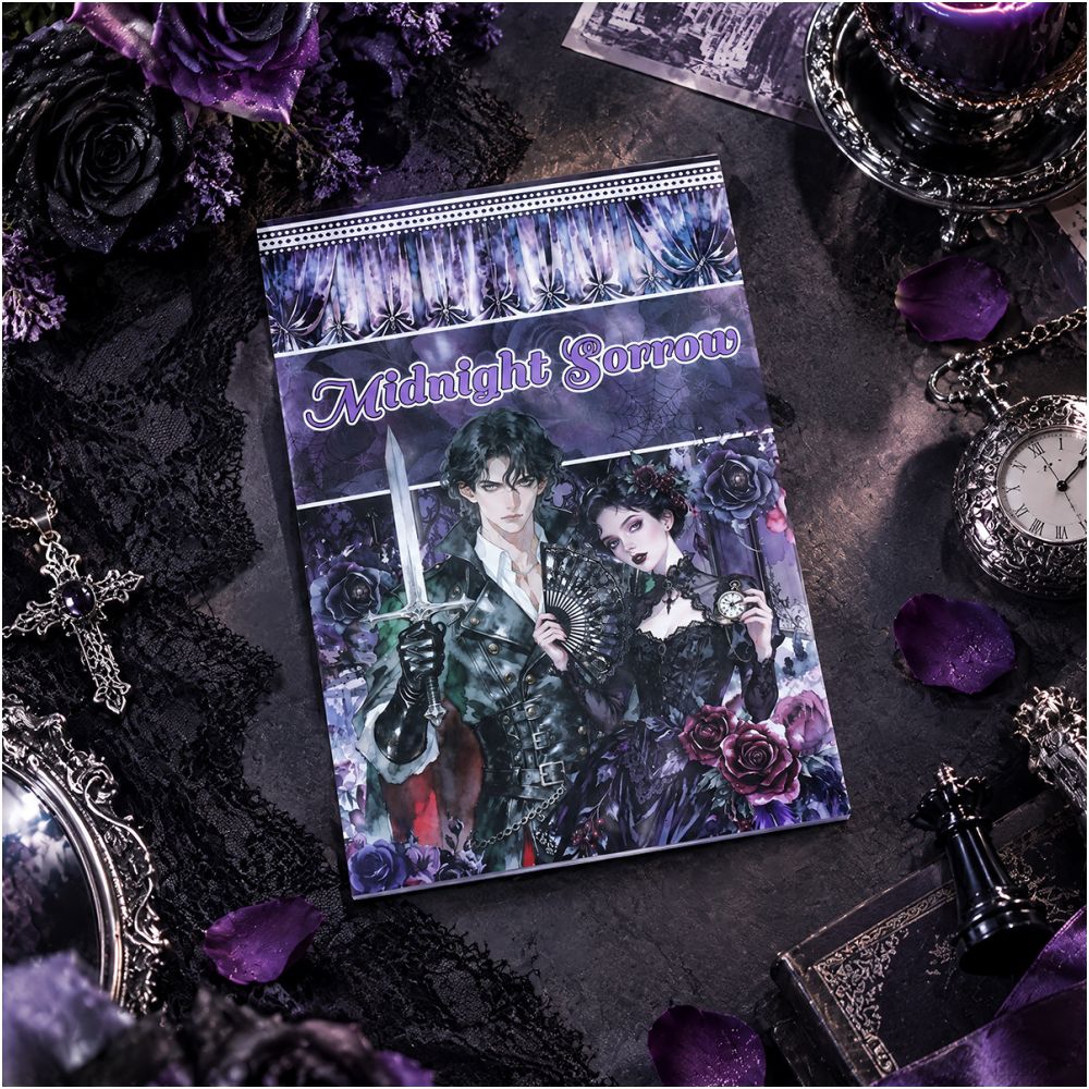 Gothic Rose Autumn Planning Die cut Pet Sticker Book 3 Styles image 1
