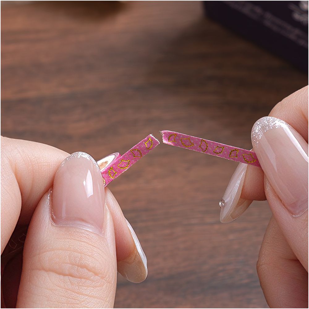 Gold Foil Multi Color Washi Tape Set 4 Styles 50 Pcs image 1