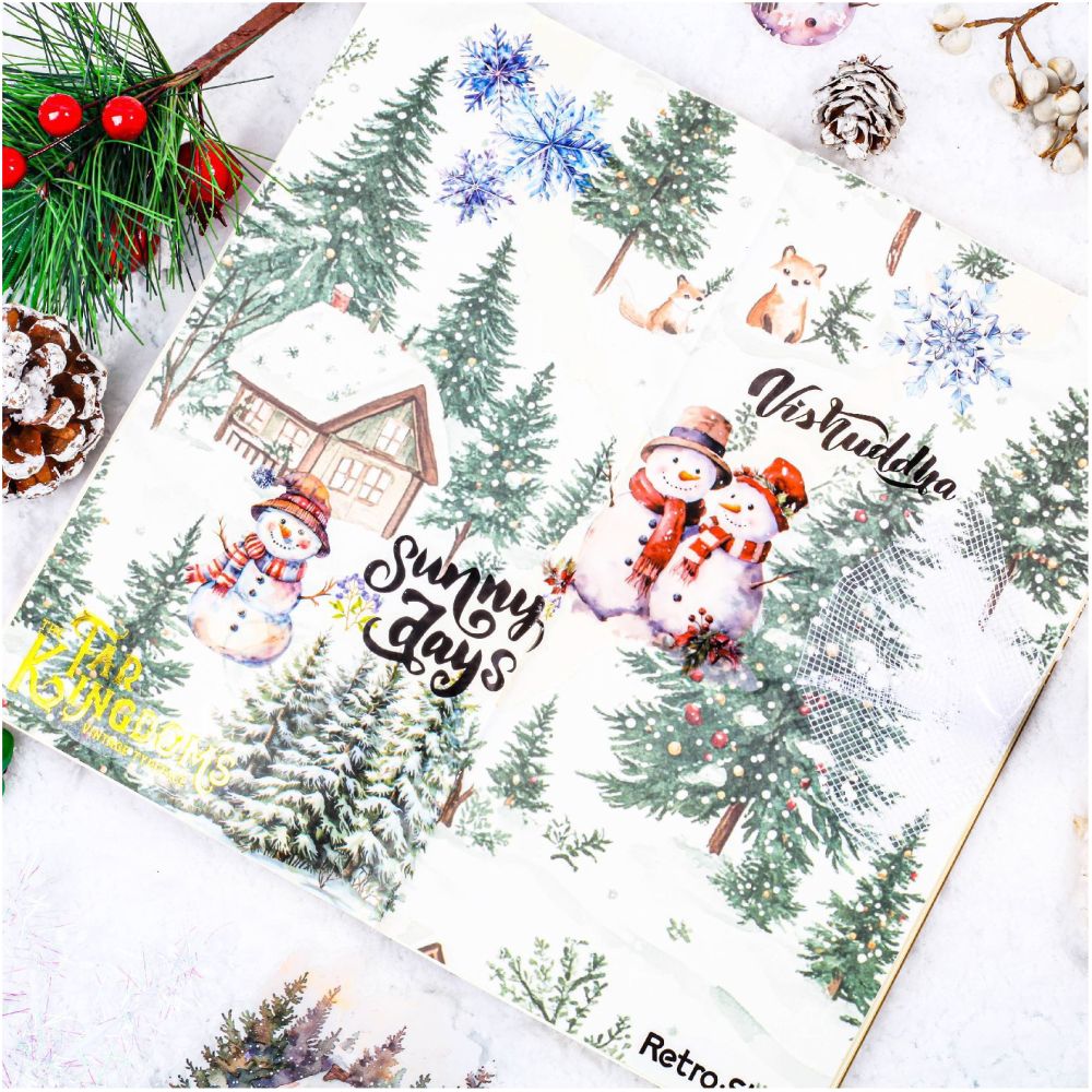 Christmas Snowman Decorations PET Stickers 2 Styles image 2