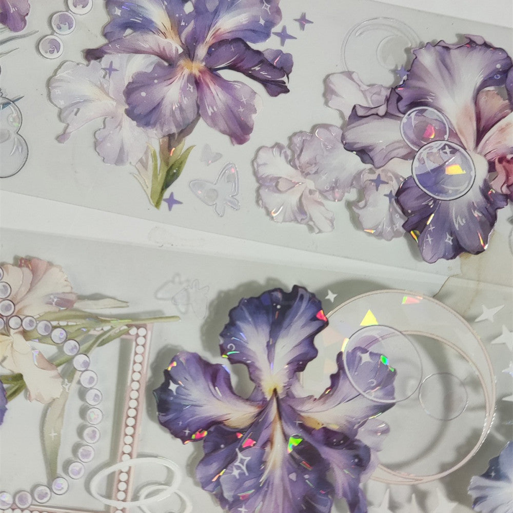 Flower theme purple beutiful PET tape 5 cm 2 m image 3