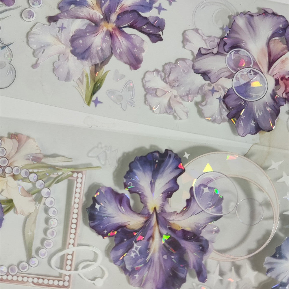 Flower theme purple beutiful PET tape 5 cm 2 m image 4