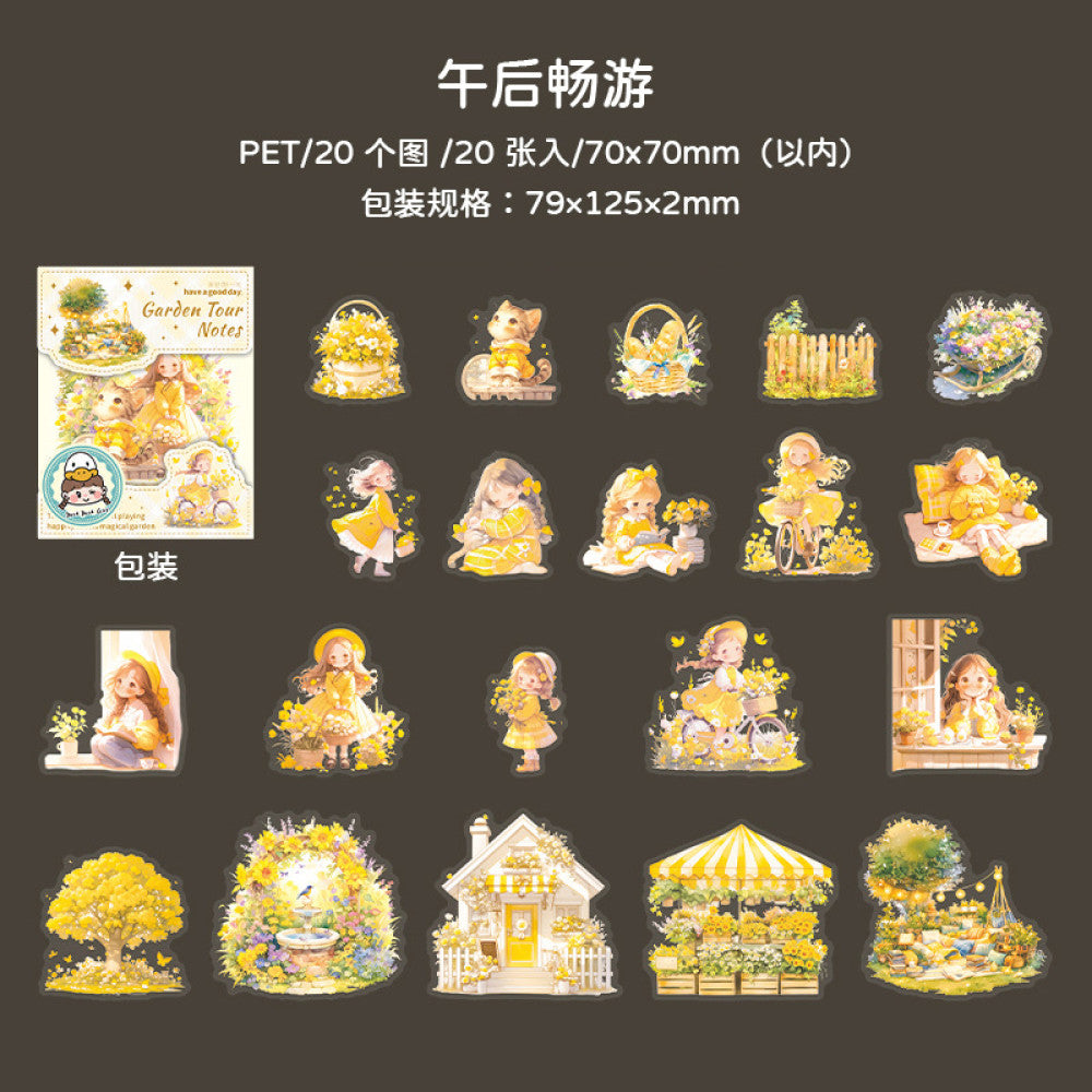 Garden series beautiful PET stickers 20 pcs 6 styles image 6