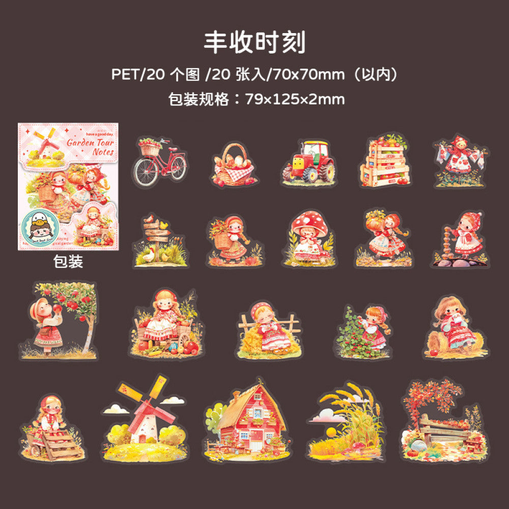 Garden series beautiful PET stickers 20 pcs 6 styles image 7