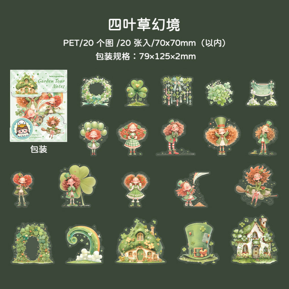 Garden series beautiful PET stickers 20 pcs 6 styles image 8