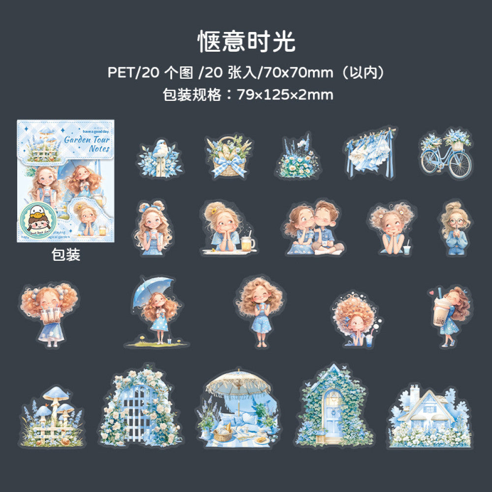 Garden series beautiful PET stickers 20 pcs 6 styles image 9