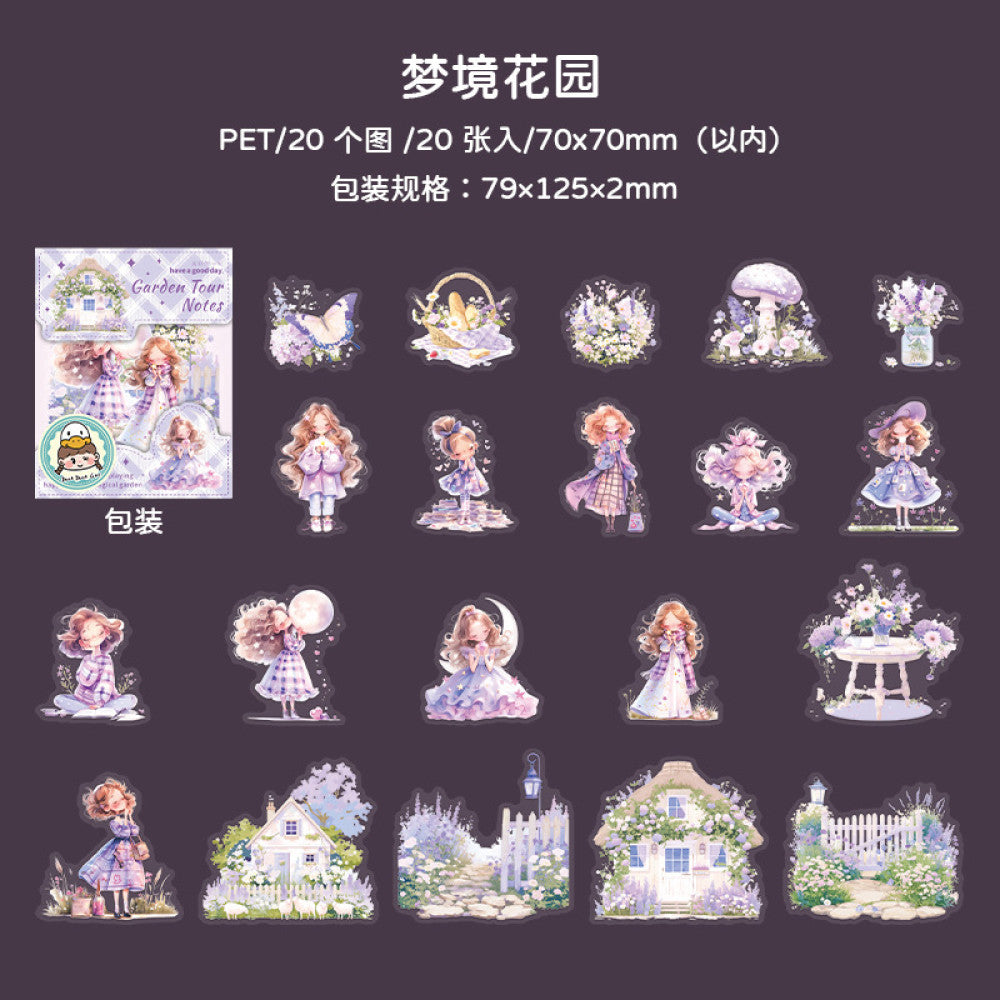 Garden series beautiful PET stickers 20 pcs 6 styles image 11