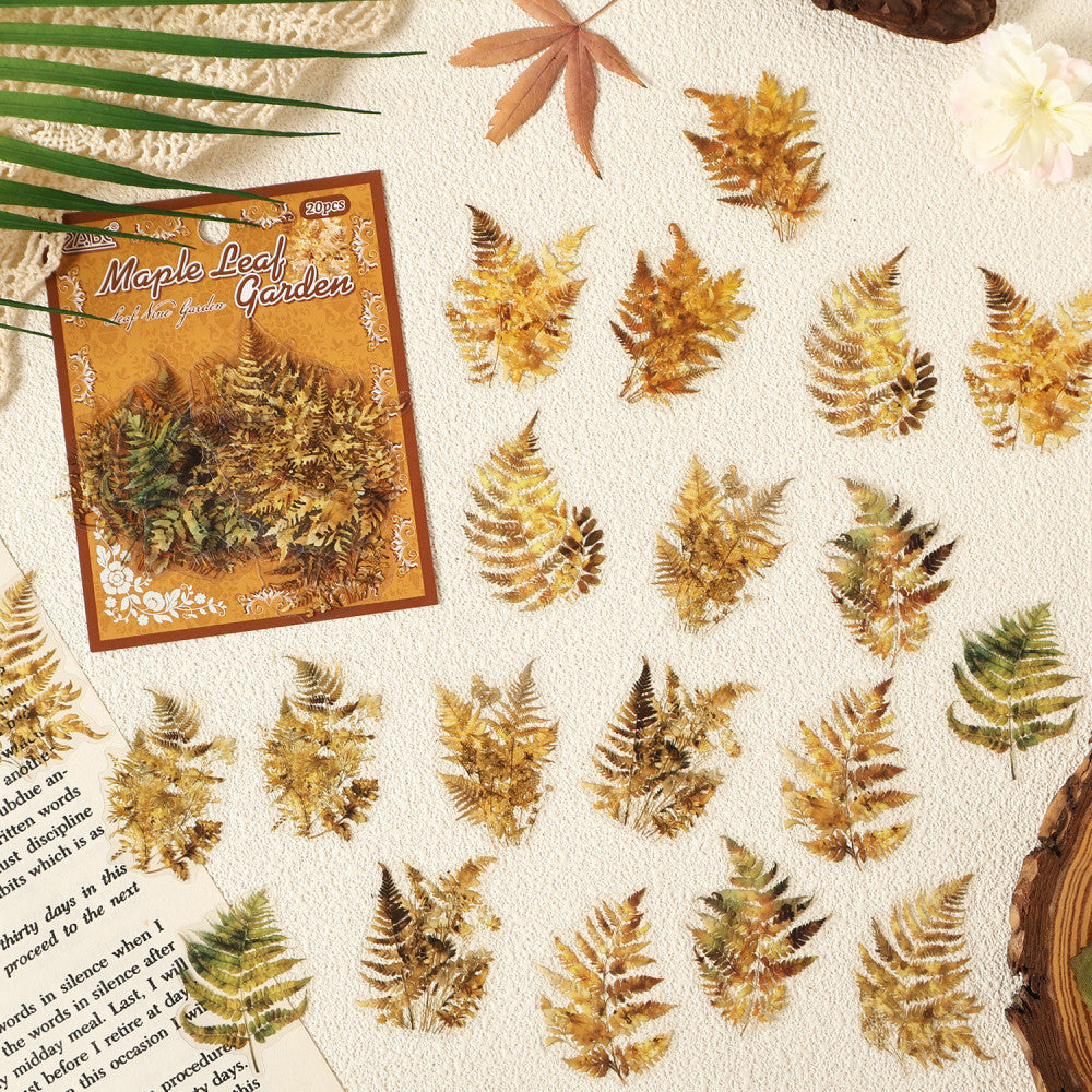Plant theme series leaf PET sticker 20 pcs 6 styles image 3