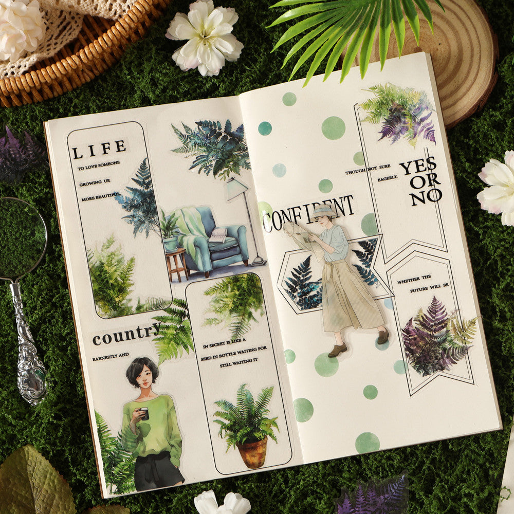 Plant theme series leaf PET sticker 20 pcs 6 styles image 4