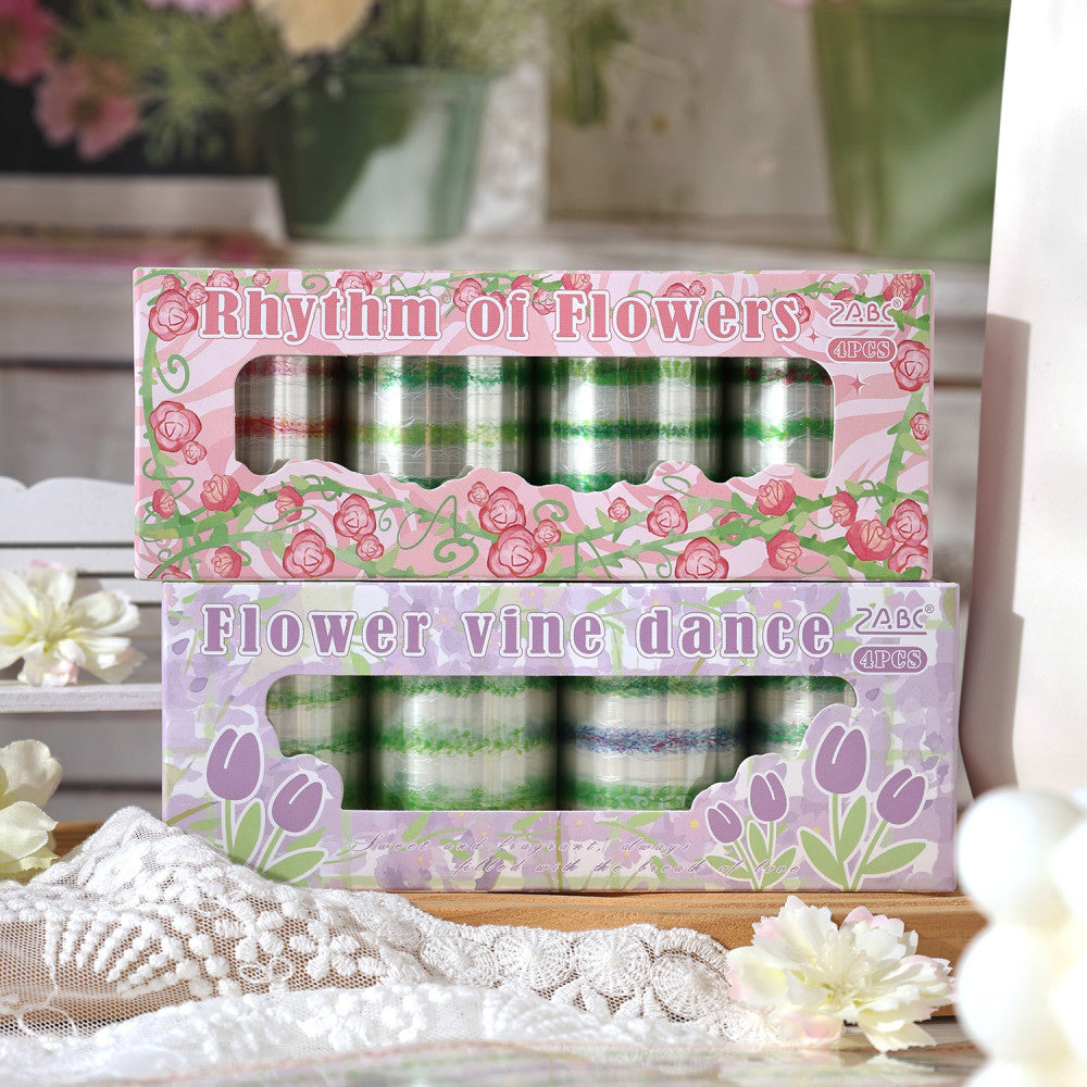 Flower theme PET tape 6 cm 2 m image 1