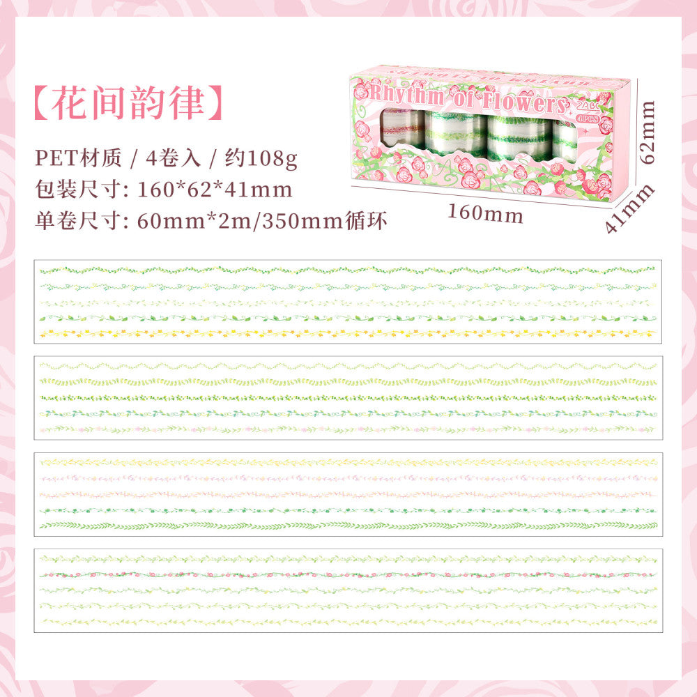 Flower theme PET tape 6 cm 2 m image 6