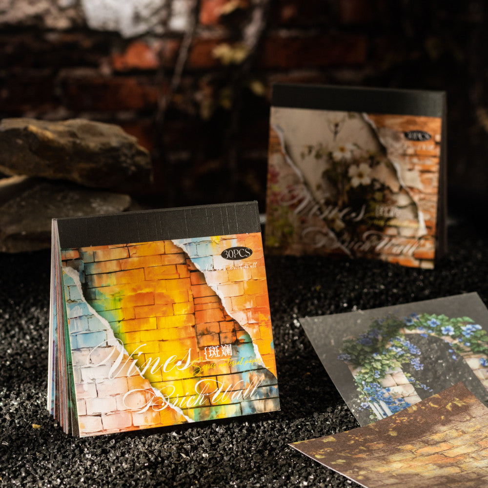 Brick wall sticky washi paper 30 sheets 6 styles image 0