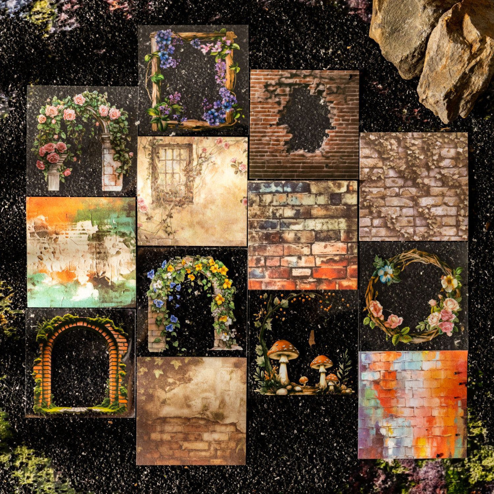 Brick wall sticky washi paper 30 sheets 6 styles image 3