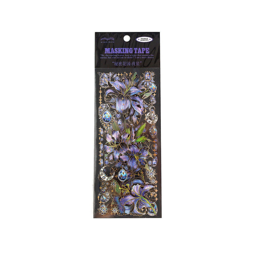 Flower butterfly shining bright Pet stickers 3 sheets 4 styles image 5
