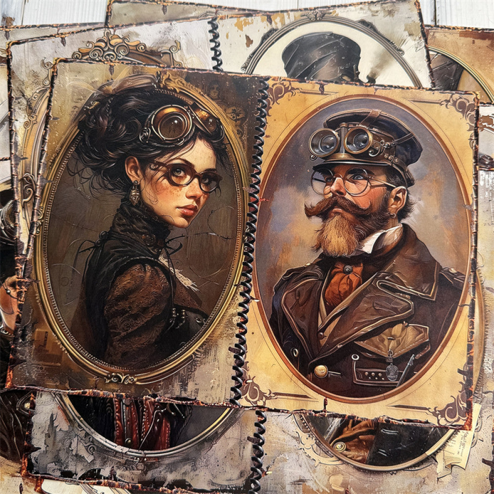 Steampunk Future Science Fiction Weird Background Material Paper 10 Sheets image 1