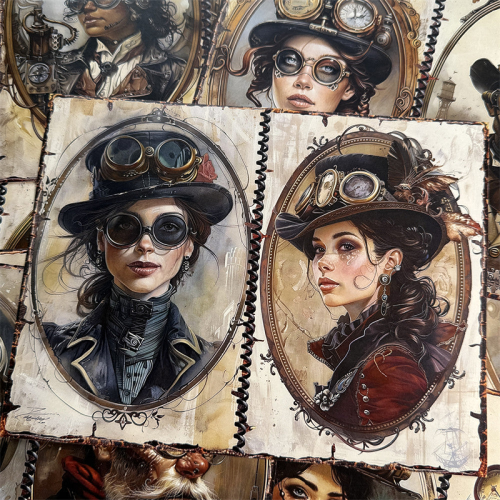 Steampunk Future Science Fiction Weird Background Material Paper 10 Sheets image 2