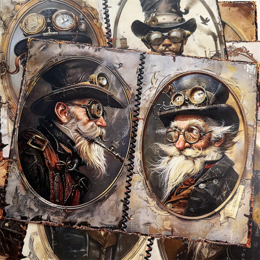 Steampunk Future Science Fiction Weird Background Material Paper 10 Sheets image 3