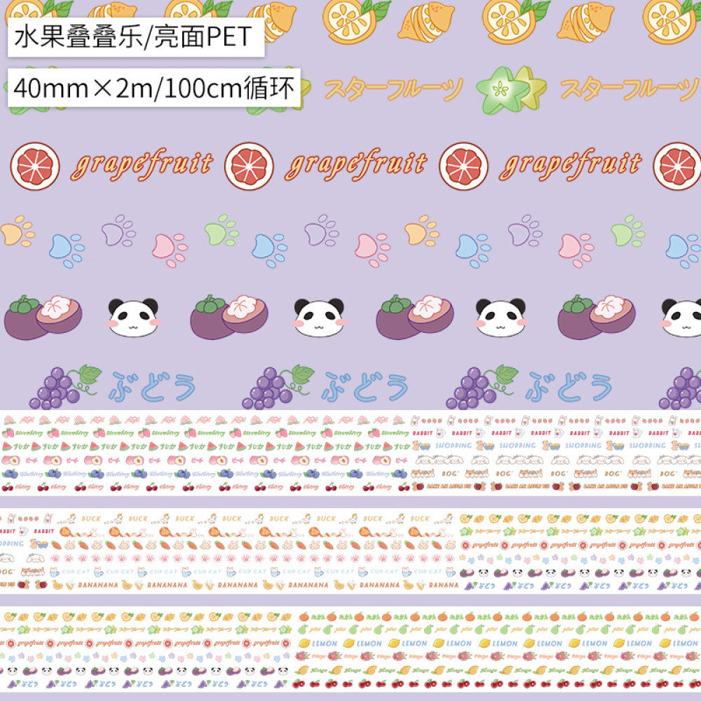 Cute fruit gourmet dessert PET tape   5.5 cm / 2 m