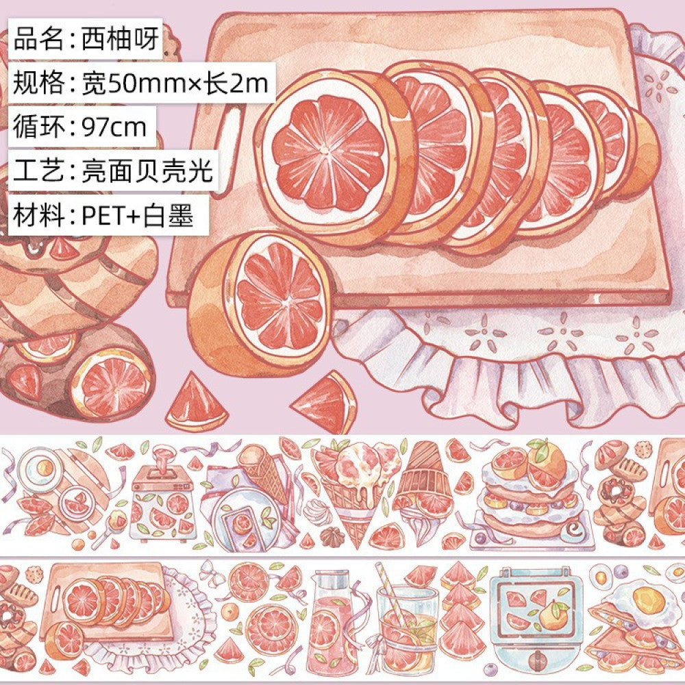 Cute fruit gourmet dessert PET tape   5.5 cm / 2 m
