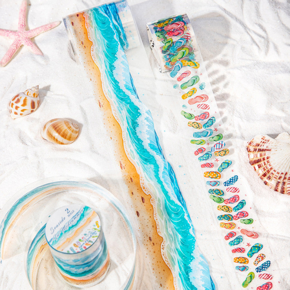 Midsummer seaside series PET tape 4 types 2 rolls 3cm 5cm 2 m image 2