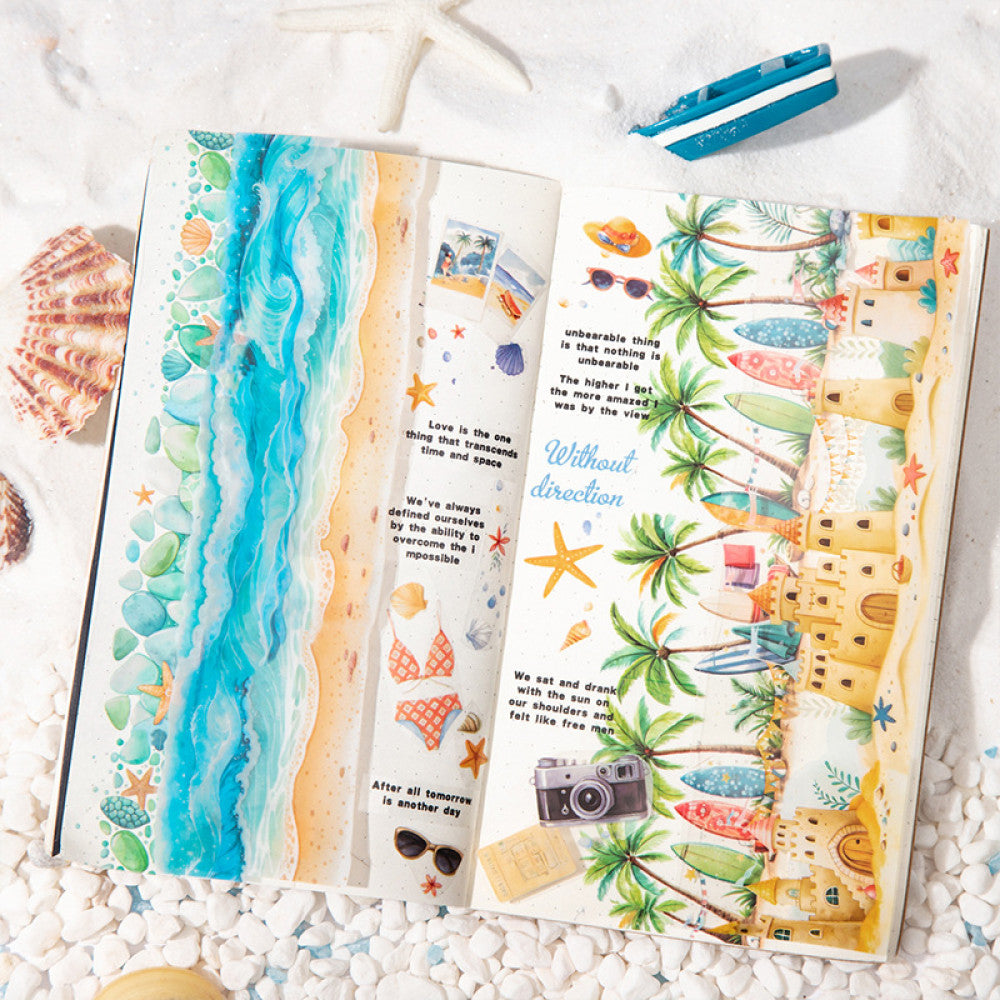 Midsummer seaside series PET tape 4 types 2 rolls 3cm 5cm 2 m image 3