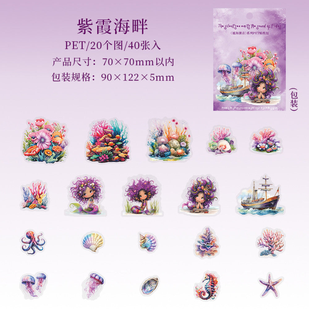 Beautiful Girls PET sticker pack 40 pieces 4 types