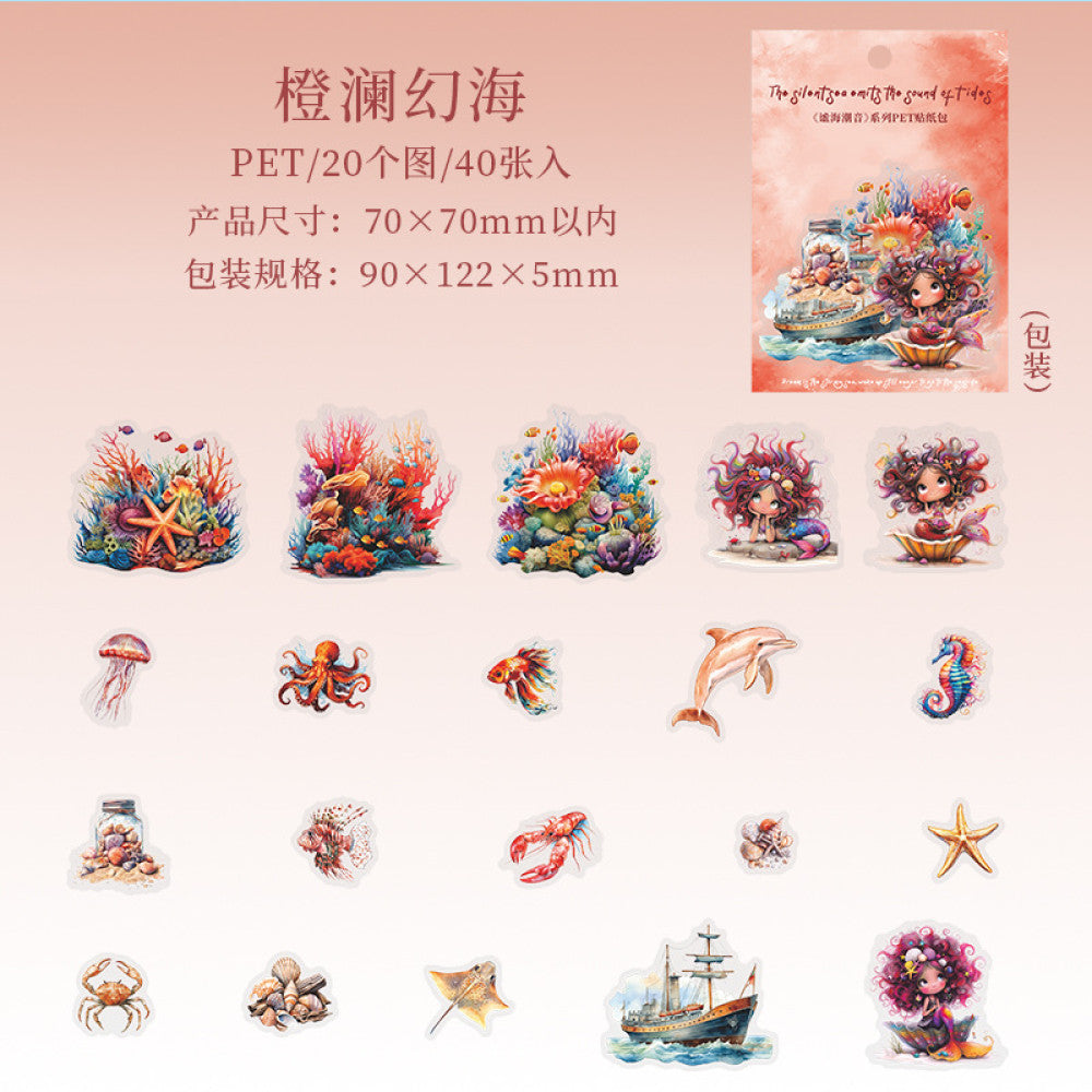 Beautiful Girls PET sticker pack 40 pieces 4 types