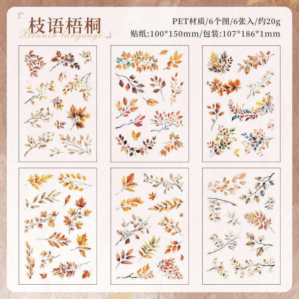 Mountain and field diary series PET stickers 6 models 6 sheets image 8