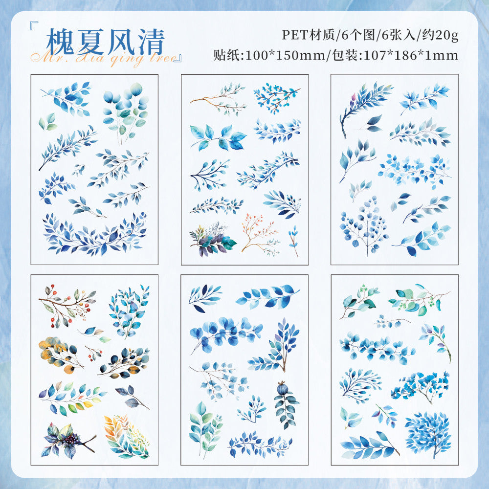 Mountain and field diary series PET stickers 6 models 6 sheets image 0
