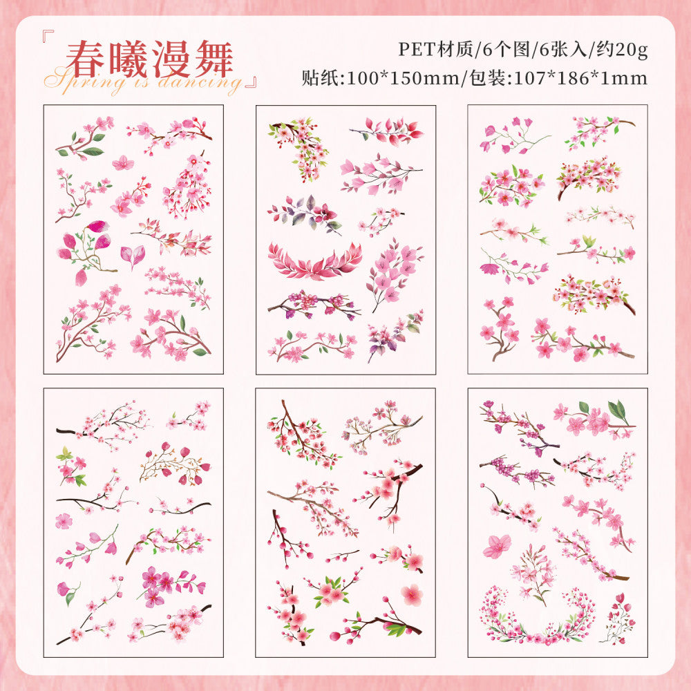 Mountain and field diary series PET stickers 6 models 6 sheets image 1