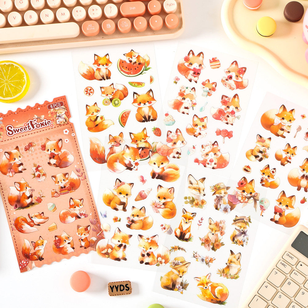 Cute pets series PET sticker pack 6 sheets 8 styles image 1