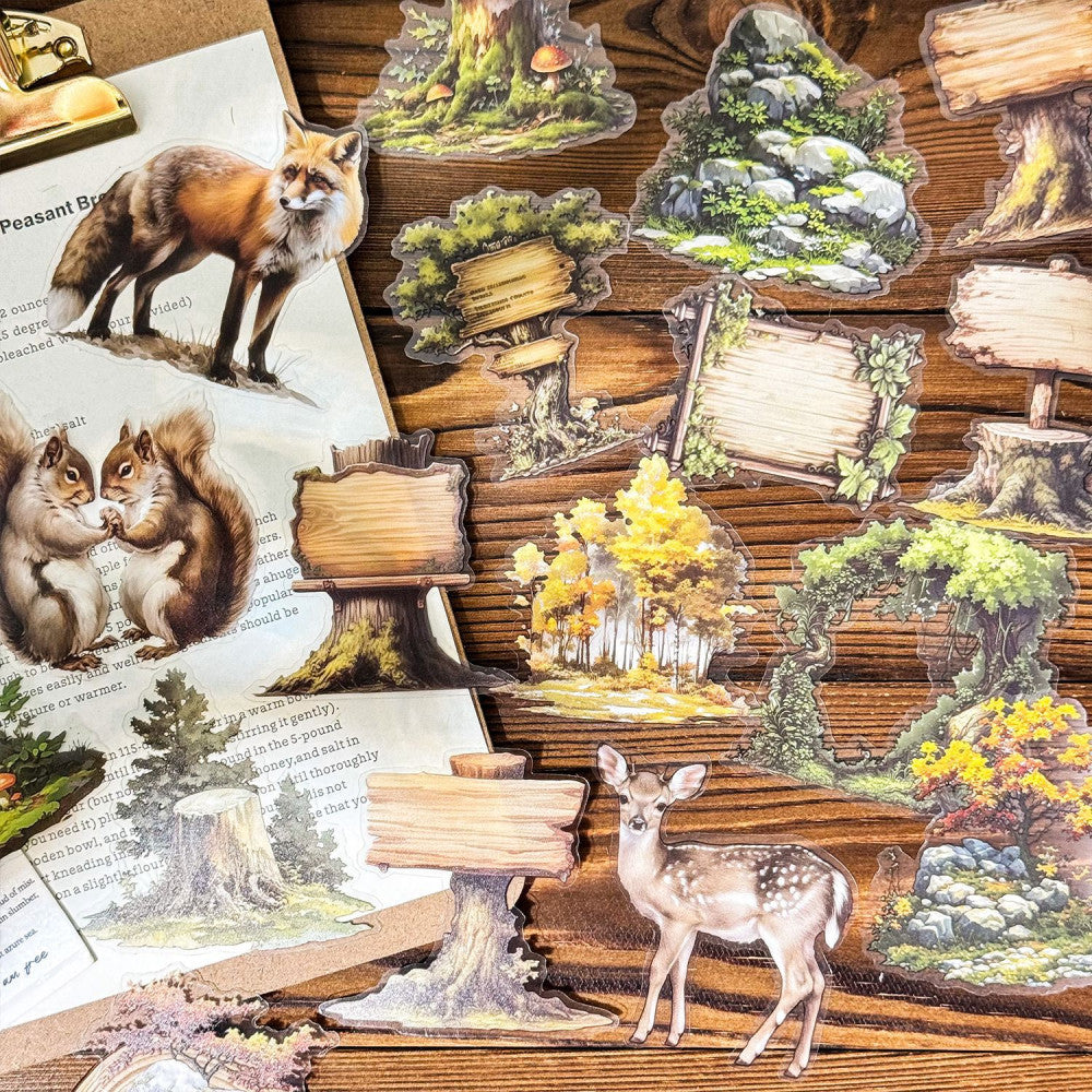 Green forest secret series sticker pack 25 pcs 6 styles image 1