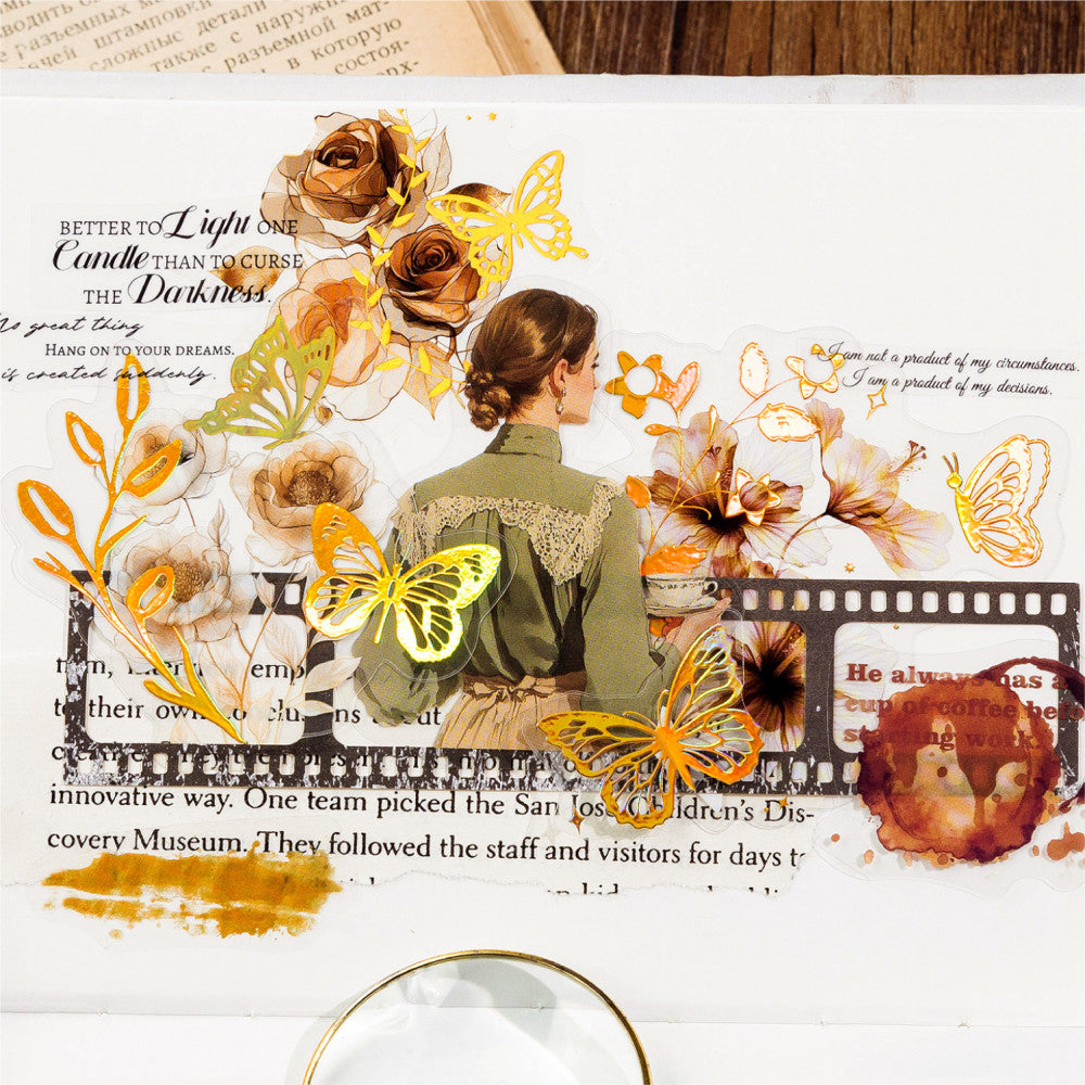Coffee Fragrance Series PET Stickers 20 Sheets 4 Styles image 2