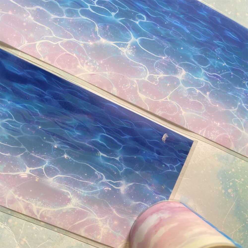 The blue sea is like a mirrorPET tape 7 cm 2 m image 1