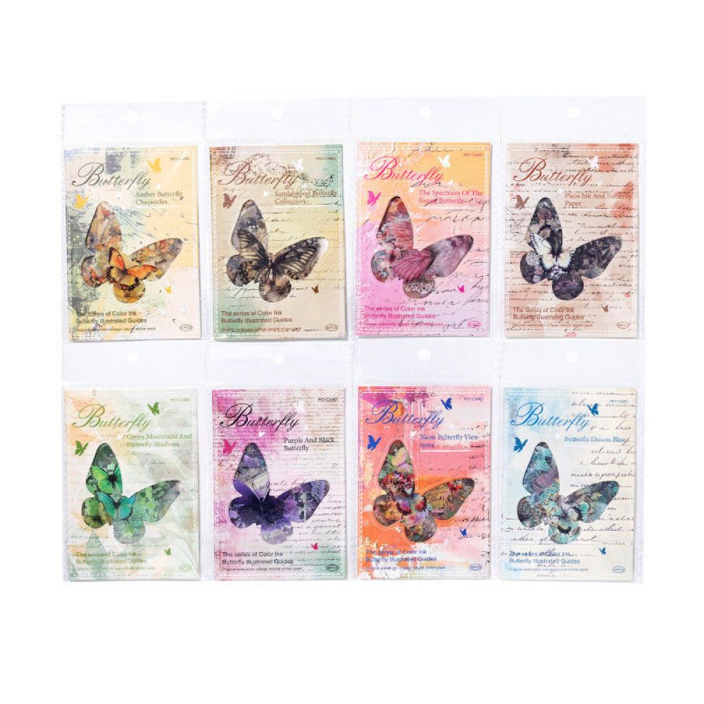 Ink Butterfly Illustration Series PET Sticker Pack 40 pcs image 4
