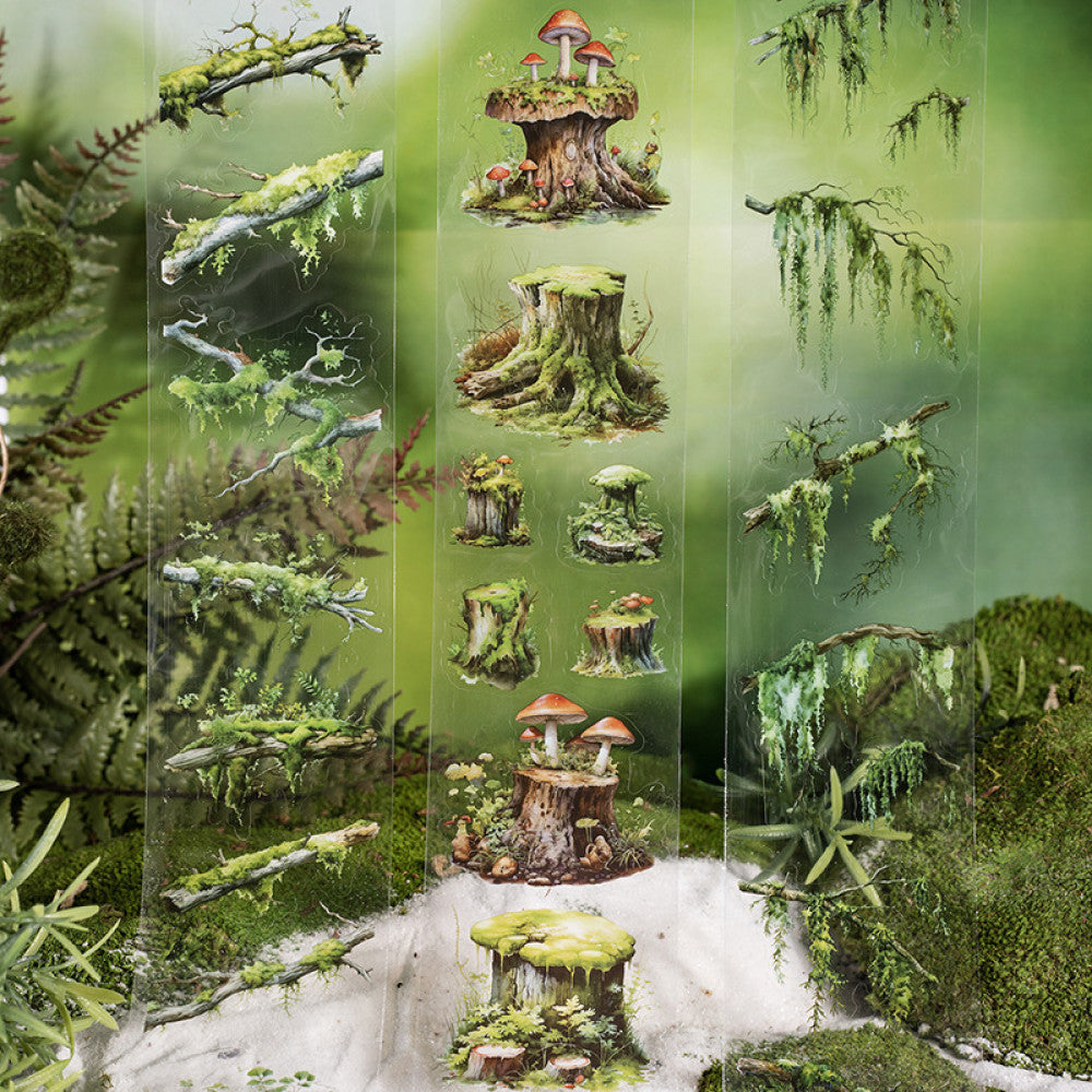 Forest moss series beautiful day PET tape 6 types 6 cm 2 m image 0